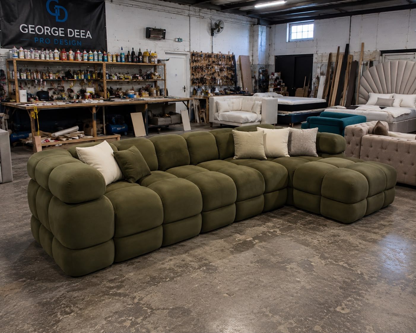 Colțar Bubble XL – Colțar verde din pernuțe