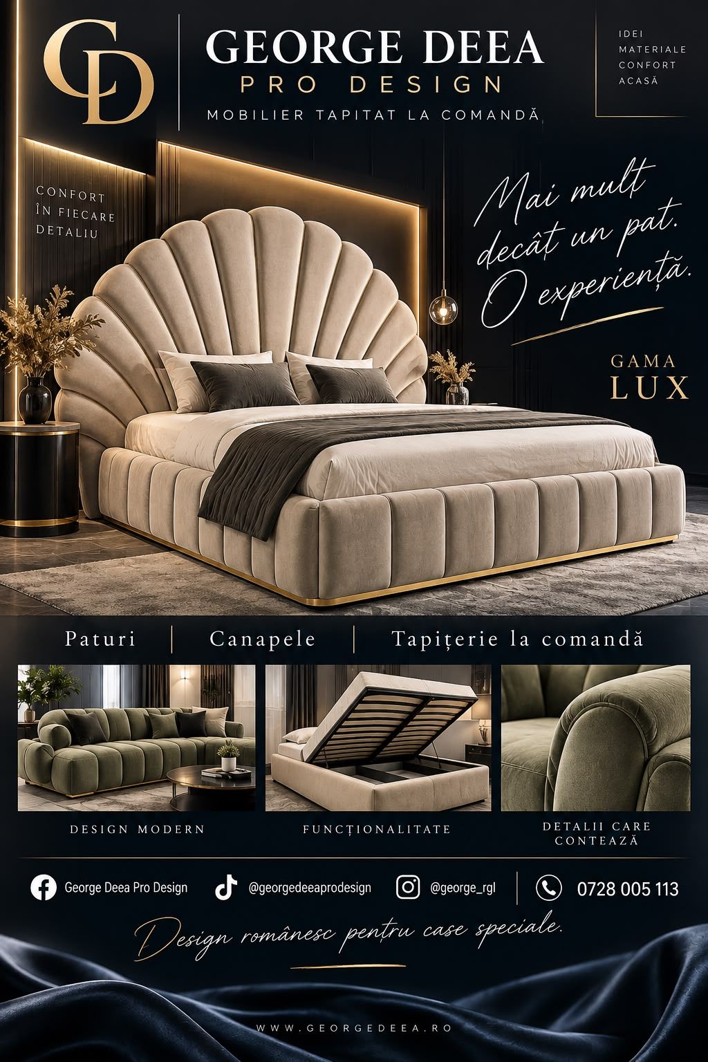 Pat Gama Lux Crem – Mai mult decât un pat